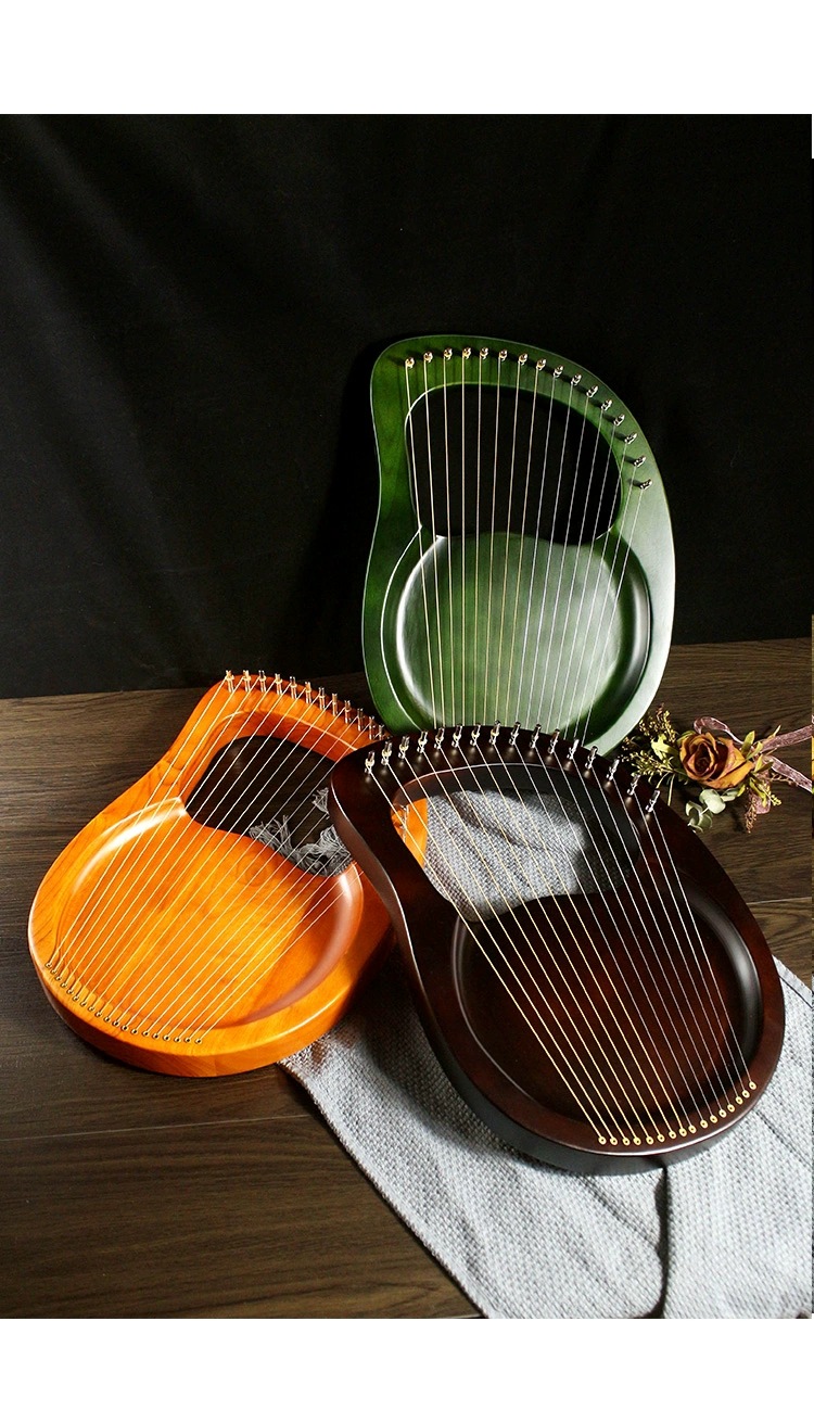 跨境莱雅琴16弦16音里尔琴里拉琴便携式小众乐器小竖琴希腊小乐器