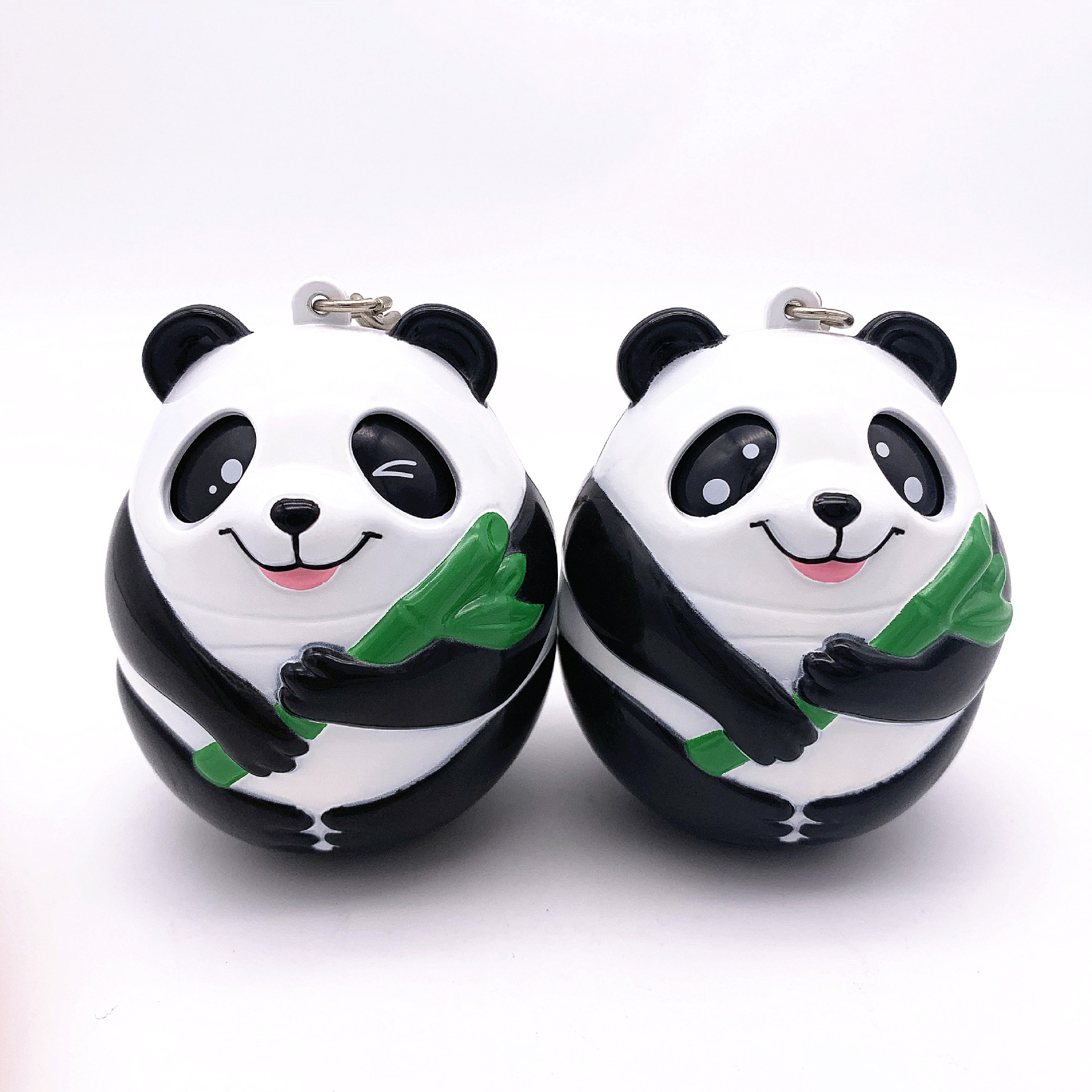 可爱卡通转眼不倒翁熊猫吊饰熊猫公仔不倒翁吊饰儿童玩具公仔吊饰