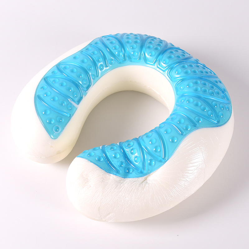 U-Shape Pillow Head Cold Pillow Gel U-Shape Pillow Gel Memory Pillow Summer Cool Travel Neck Pillow Office