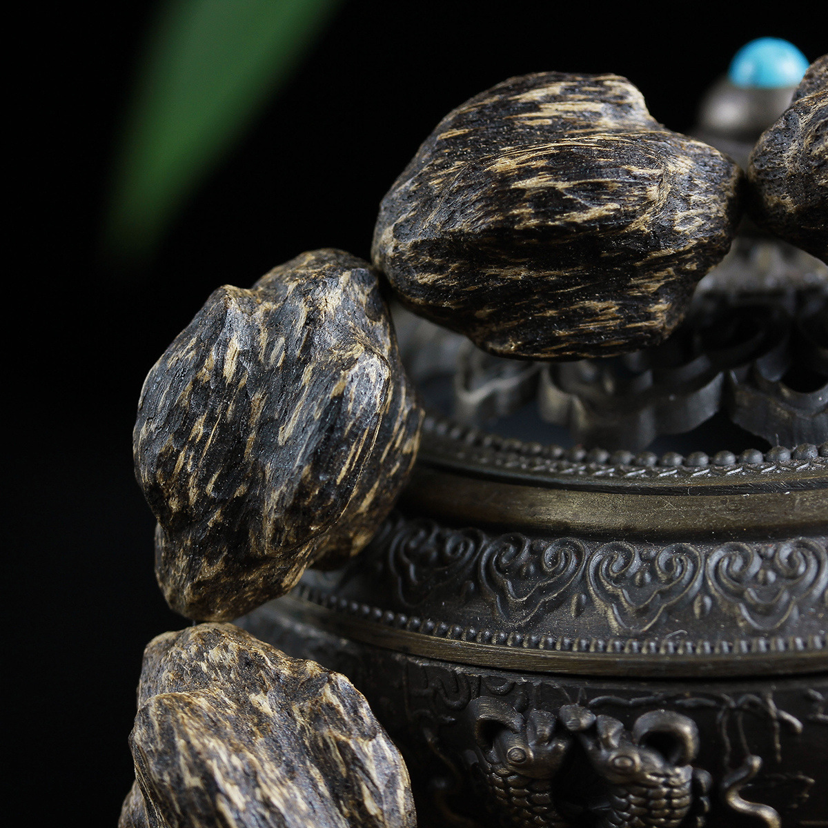 越南芽庄黑棋楠沉香随型瘤疤结老料沉香手串药香蜜香念珠