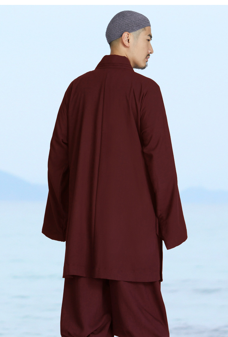 弘通僧服罗汉褂日本麻僧衣大褂四季款出家人和尚服装舒适男女僧袍