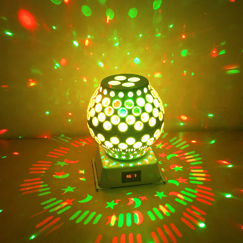 厂家直销led灯笼图案魔球ktv包房酒吧声控爆闪婚庆镭射激光彩灯光-阿