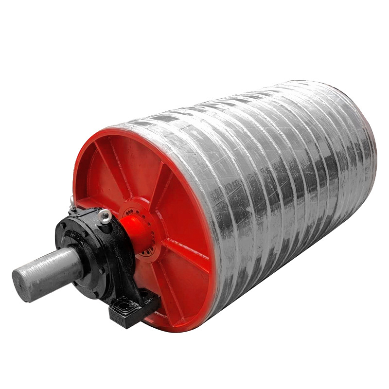 无动力改向滚筒输送机托辊传送带传动滚筒皮带机头轮包胶电动滚筒