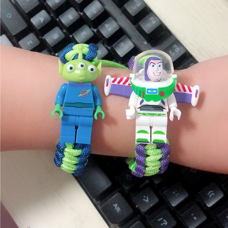 乐高巴斯光年积木编织手环学生情侣个性礼物人仔手链手绳抖音同款