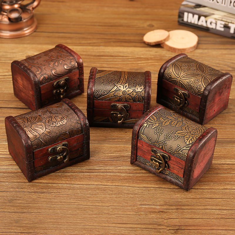 Hot Selling European Creative Wooden Box Storage Box Wedding Candies Box Gift Jewelry Box Crafts Small Box