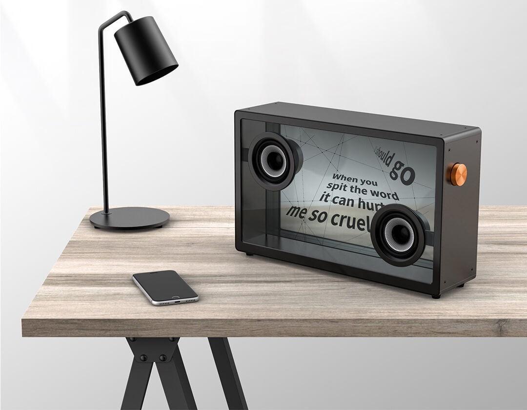 morrorart floating lyrics transparent wireless hifi bluetooth