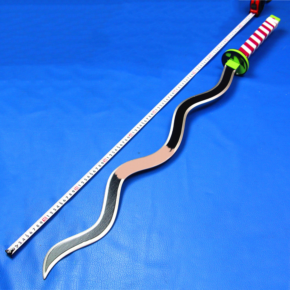 动漫道具武器碳治郎鬼灭之刃日轮刀鬼灭鬼蛇柱伊黑蛇刀剑未开刃