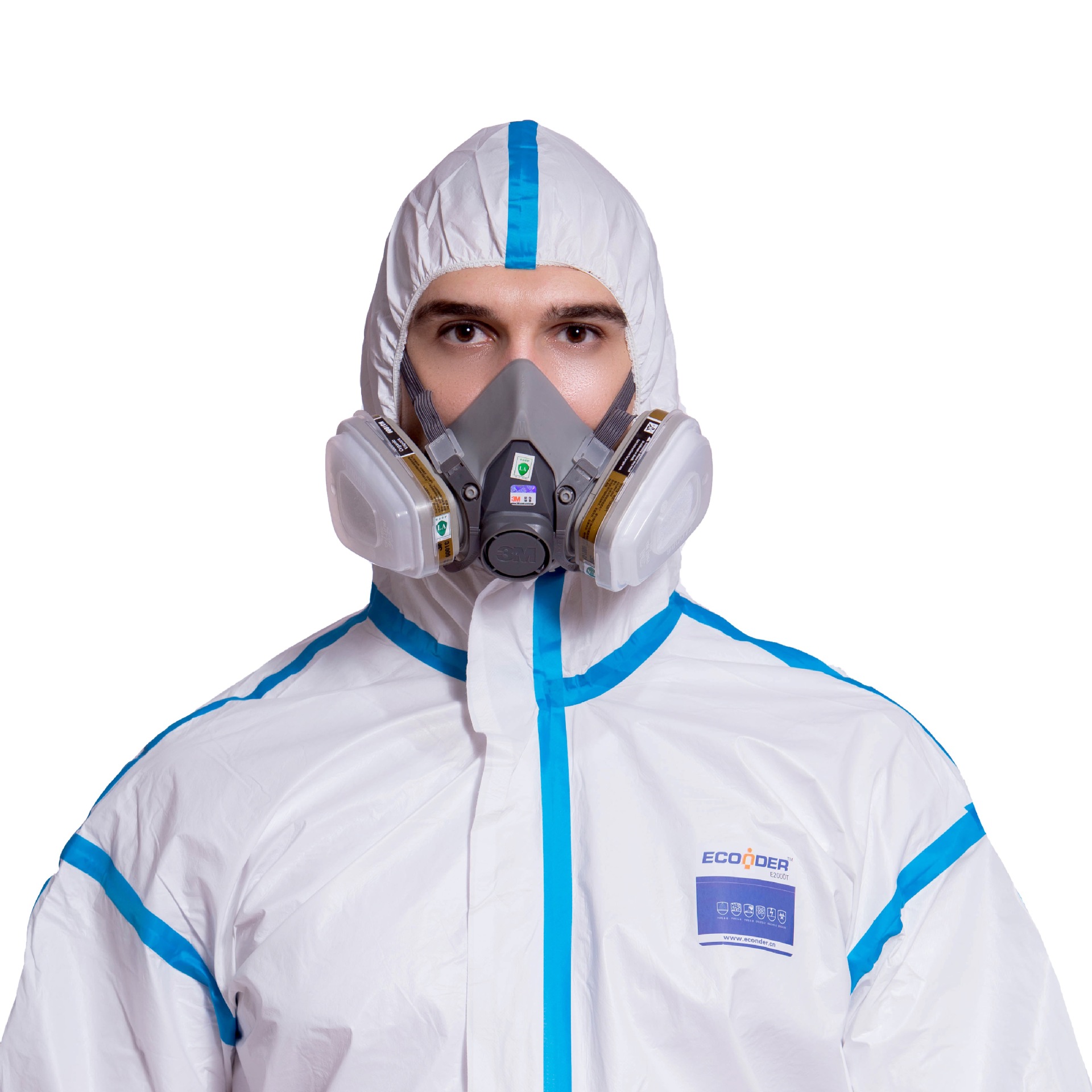 一次性防化服sf连体连帽民用隔离衣防疫防水防尘工作服胶条防护服