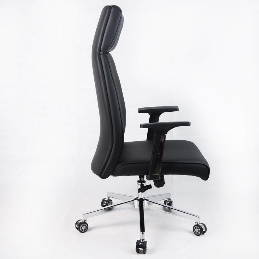 现代简约大班椅办公椅子经理 老板椅高靠背转椅子黑色皮椅1907