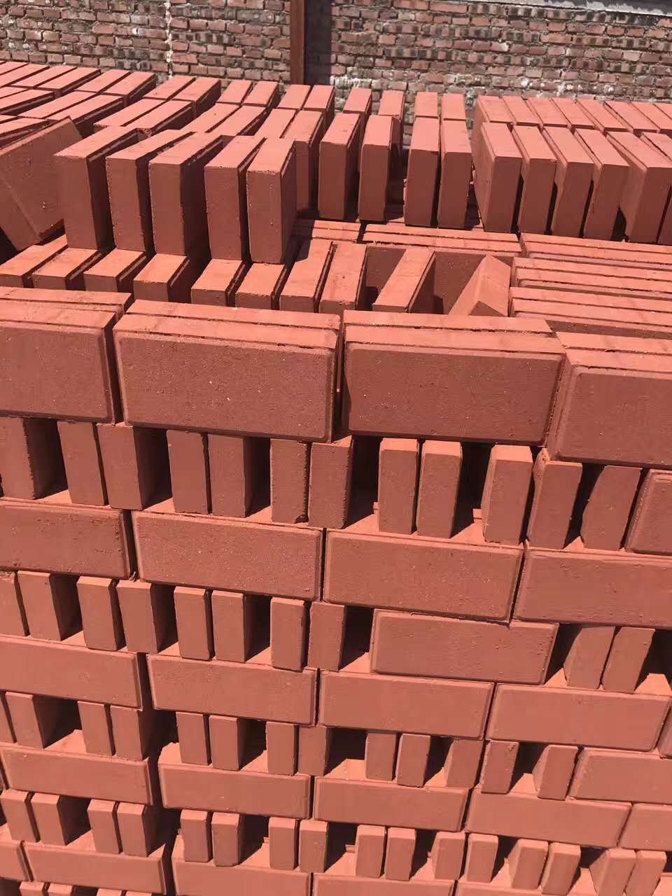 淄博园林烧结砖马路铺路砖广场陶土砖红色烧结砖20010050