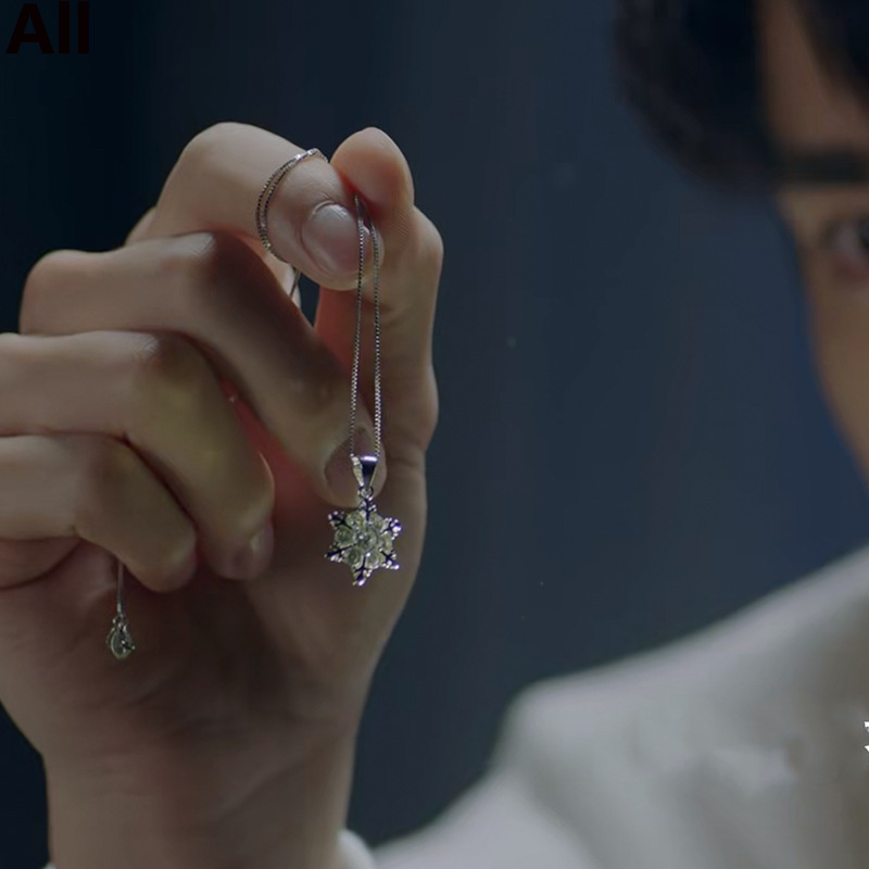 冰糖炖雪梨同款雪花项链棠雪锁骨小众设计感ins冷淡风女潮2020新