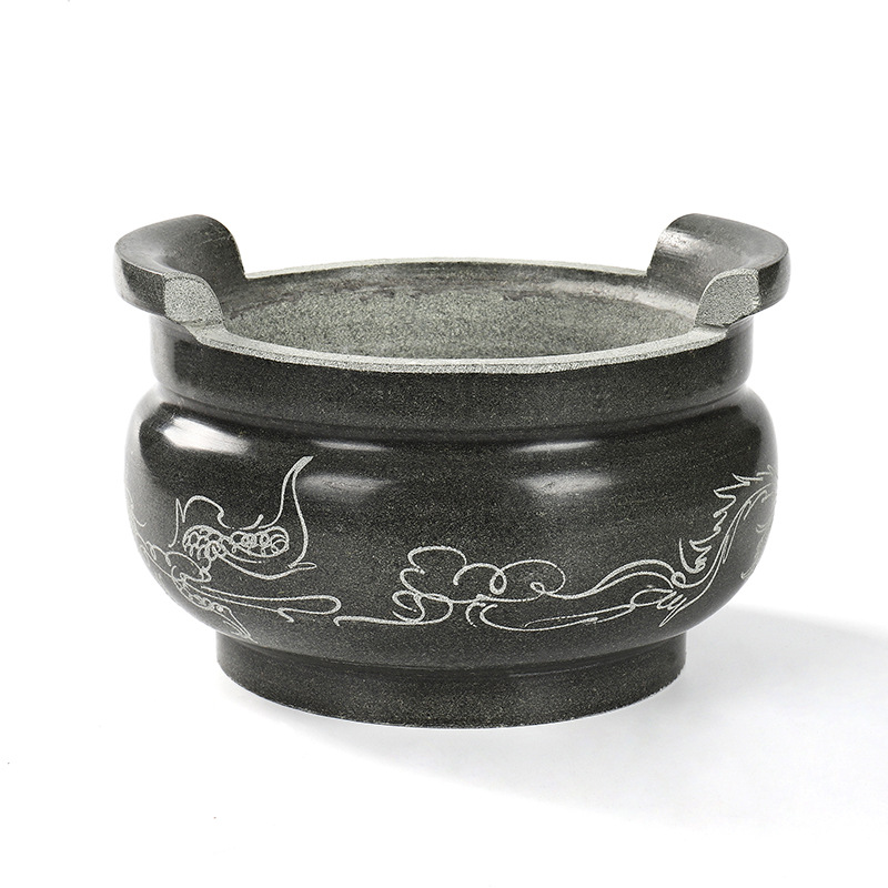 石雕香炉批发寺院佛教 墓地寺庙祠堂方形香炉大理石鼎祭祀香炉