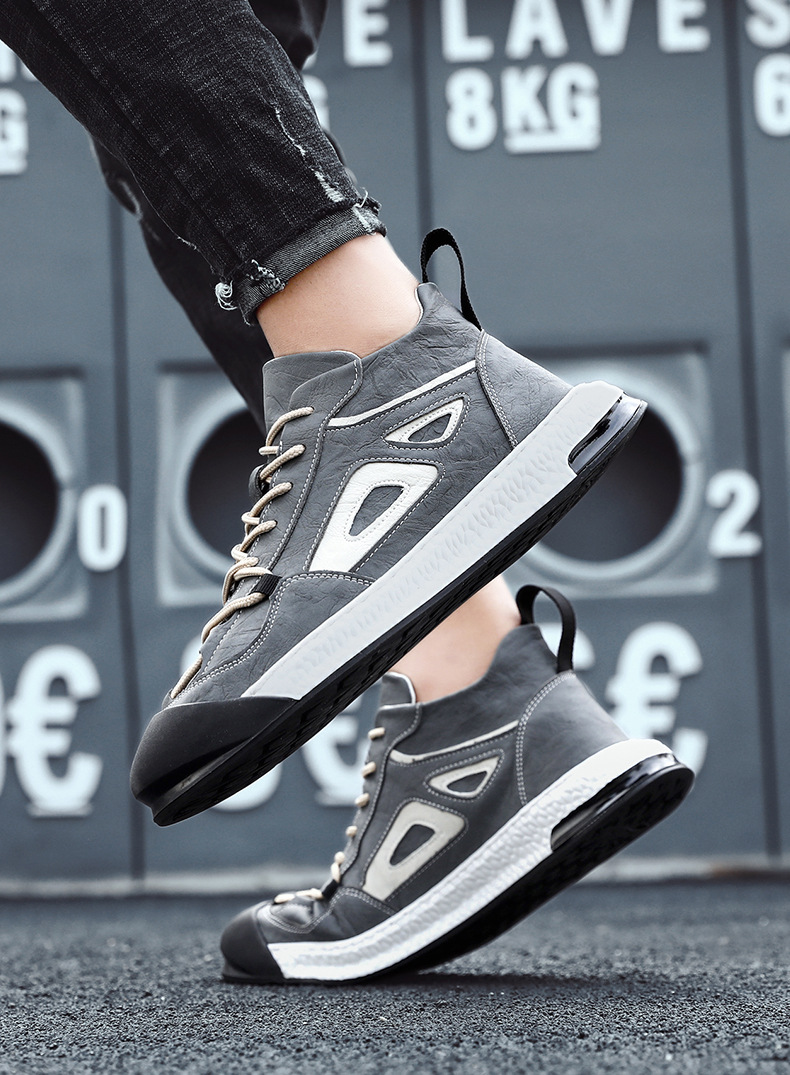 2020新款鲨鱼嘴男鞋韩版潮流时尚日常休闲百搭学生低帮运动板鞋子