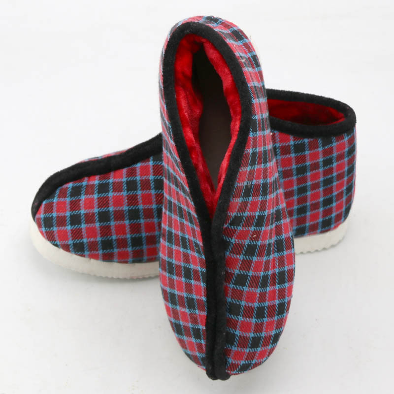 冬季手工上线蚌壳棉鞋男女室内户外中老年泡沫底加绒保暖防滑包跟