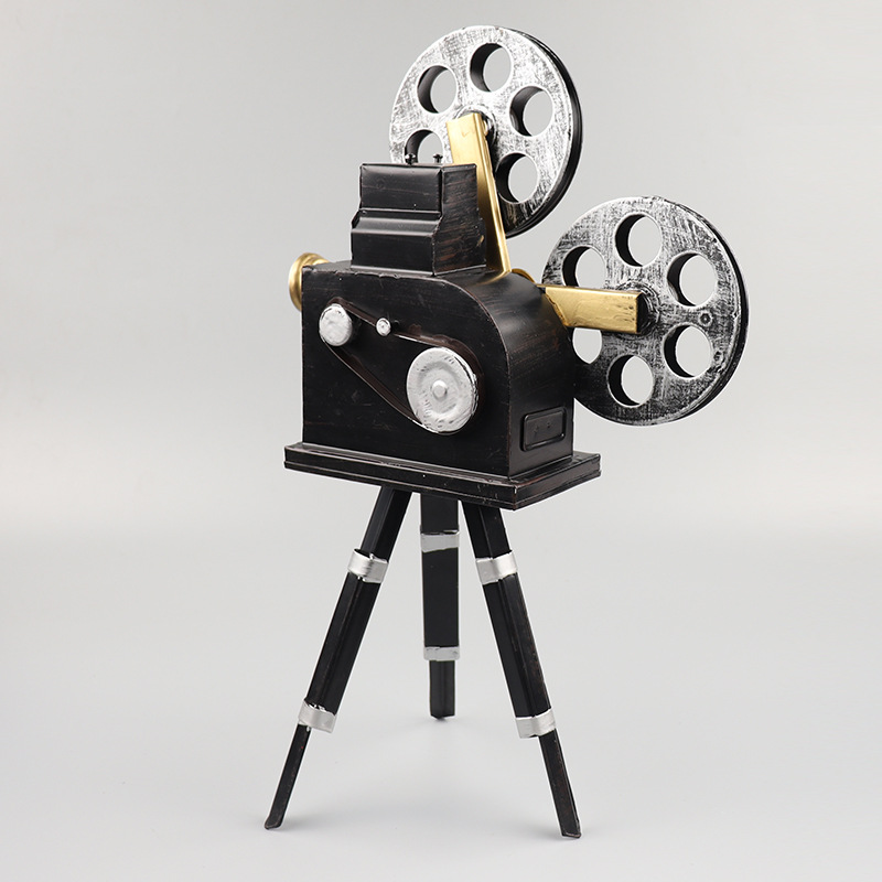 老式放映机模型手工铁艺复古怀旧电影院酒吧拍摄影道具装饰品摆设