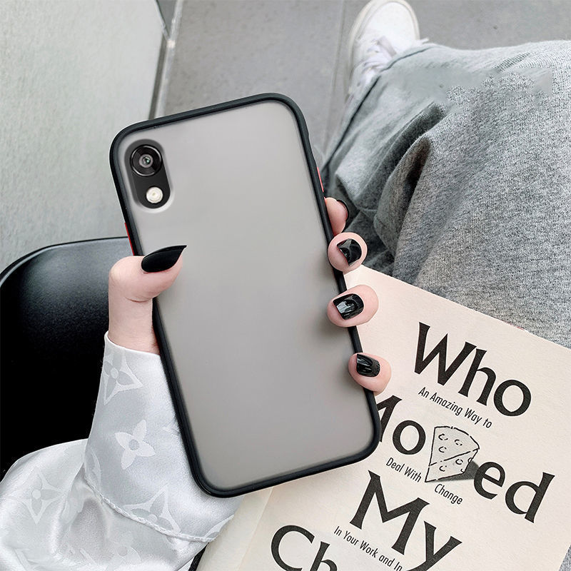 华为荣耀play3e肤感撞色磨砂手机壳透明防摔软全包边硬壳网红男女