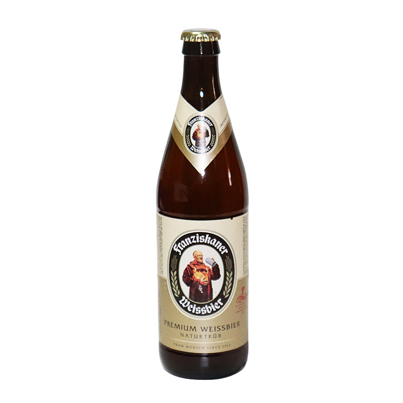 教士小麦白啤酒 范佳乐franziskaner 行货450ml*12瓶