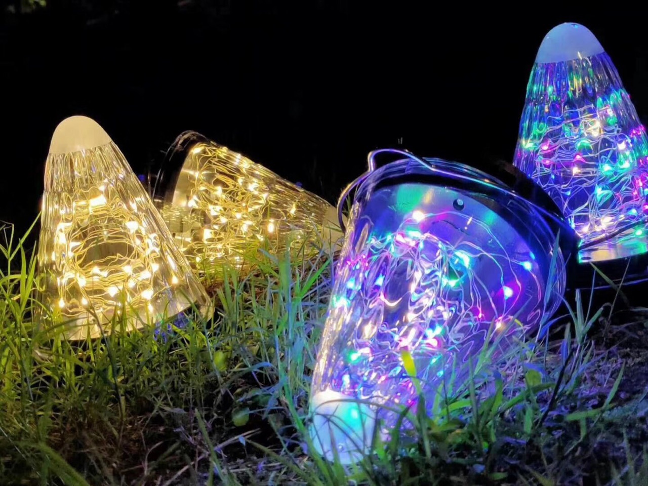 太阳能户外防水led家用装饰灯别墅庭院灯室外花园挂树景观星星灯