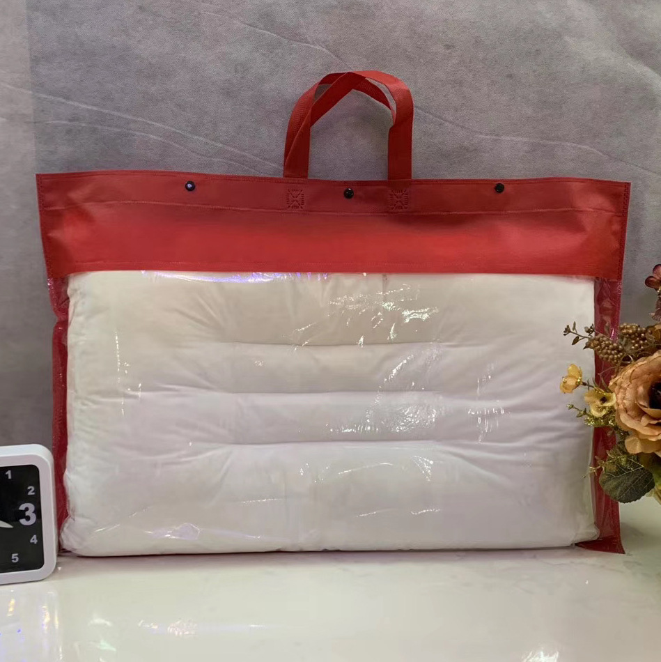 厂家直供无纺布枕芯袋手提袋定制枕头袋子家纺装包袋pvc透明袋
