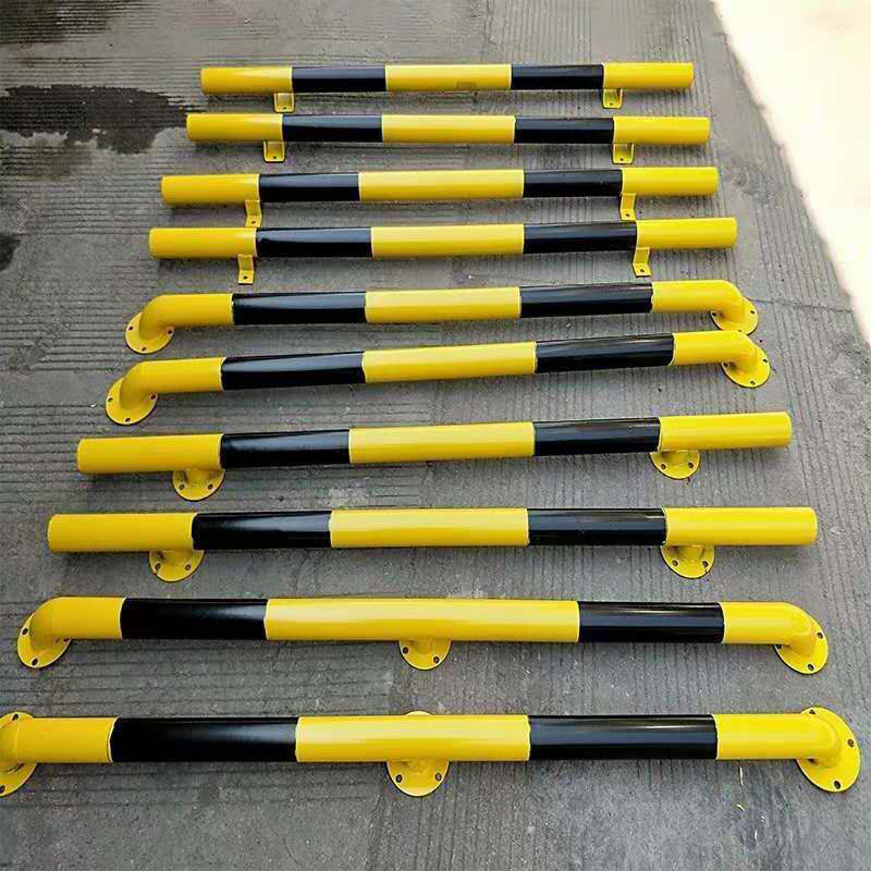 现货批发u型挡轮杆 车轮定位器车位倒车栏停车场车挡 钢管挡车器