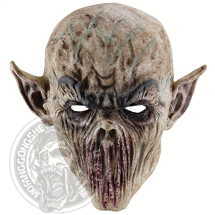 万圣节无嘴异形恐怖异兽面具 亚马逊速卖通爆款乳胶头套面具 定做