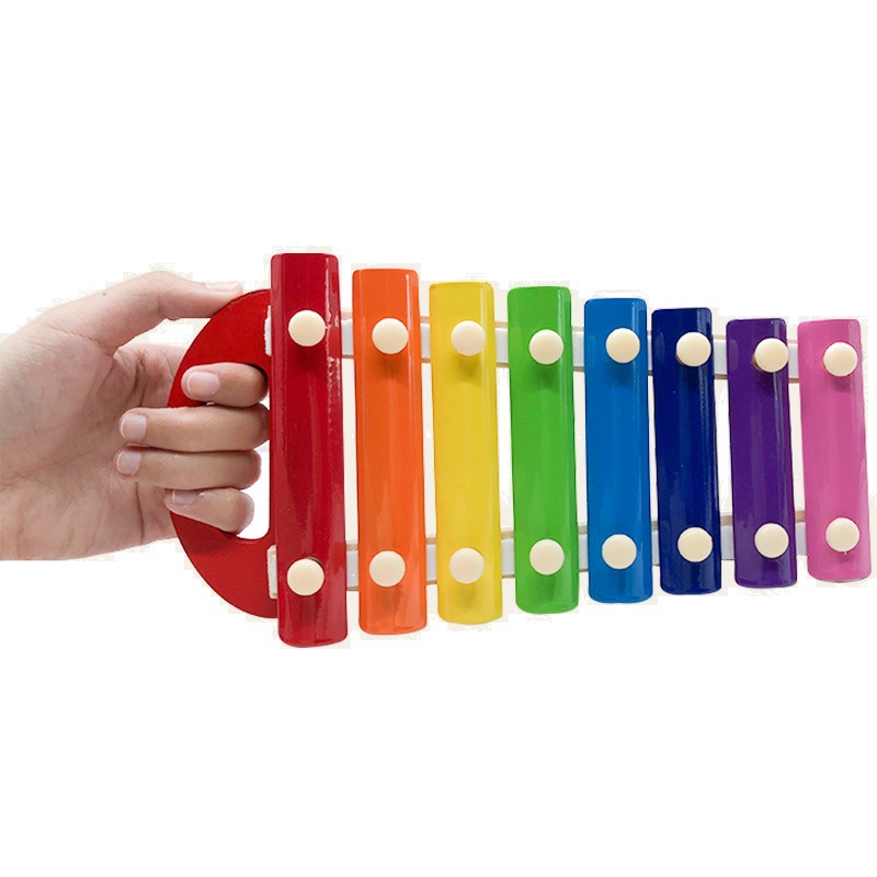 经典款乐器七彩手提八音敲琴早教幼儿童开动音乐乐器感知音乐教具