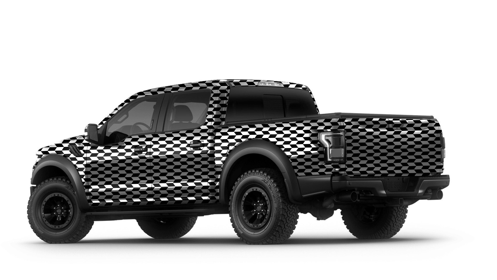 汽车车厂谍照斑马纹黑白格车贴膜伪装者车身贴膜涂鸦谍照改色膜