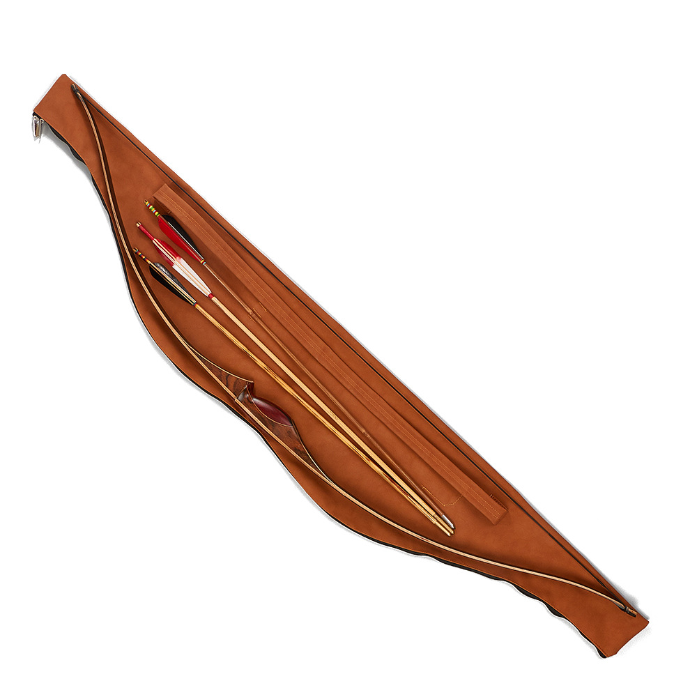 huwairen皮革弓箭袋 弓包弓袋弓囊传统弓袋长度150cm竞技比赛器材