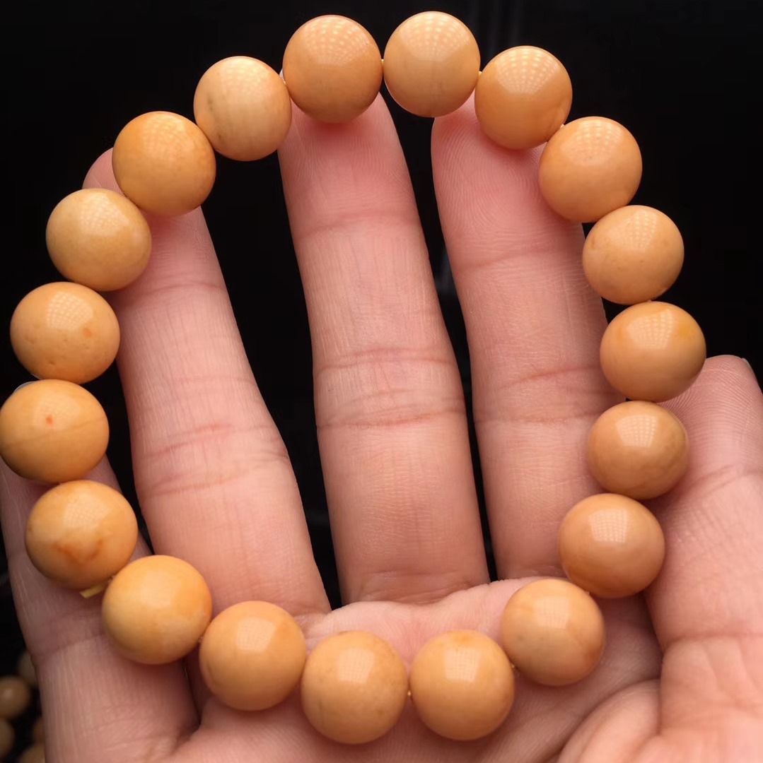 天然黄玉手串缅甸黄玉圆珠手串玉化饰品黄玉手链厂家直销批发