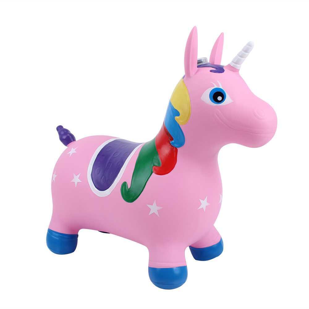 儿童充气玩具 音乐彩绘独角跳跳马加大加厚环保pvc跳跳马儿童坐骑
