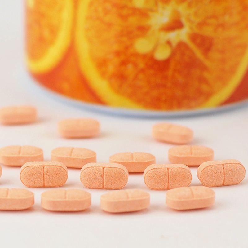 泰国进口普通 维生素c咀嚼片维c成人儿童橘子味vc片1000片