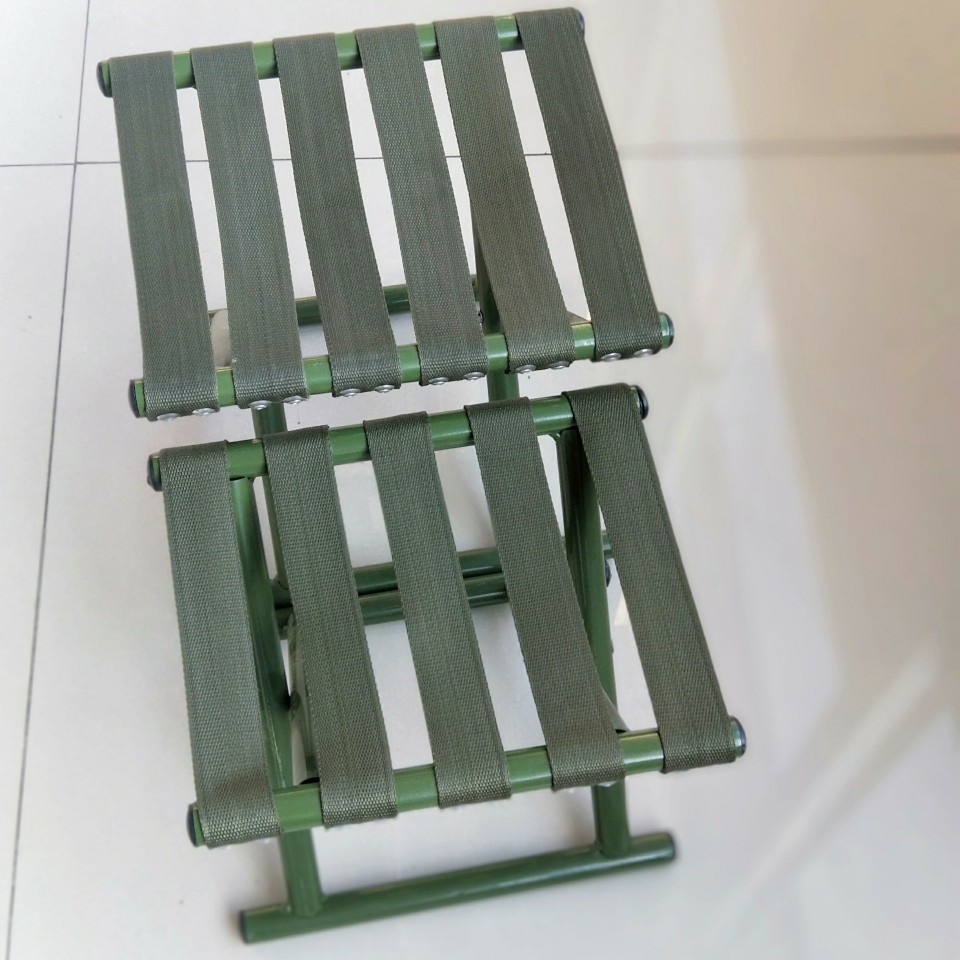 40#圆管军绿折叠凳户外折叠凳钓鱼马扎