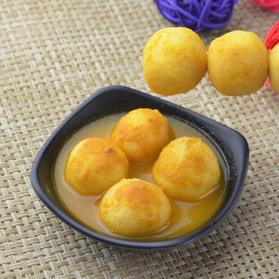 四海炸鱼丸 家庭装 超市装 冷冻鱼蛋 港式小吃 咖喱鱼蛋 170g/包