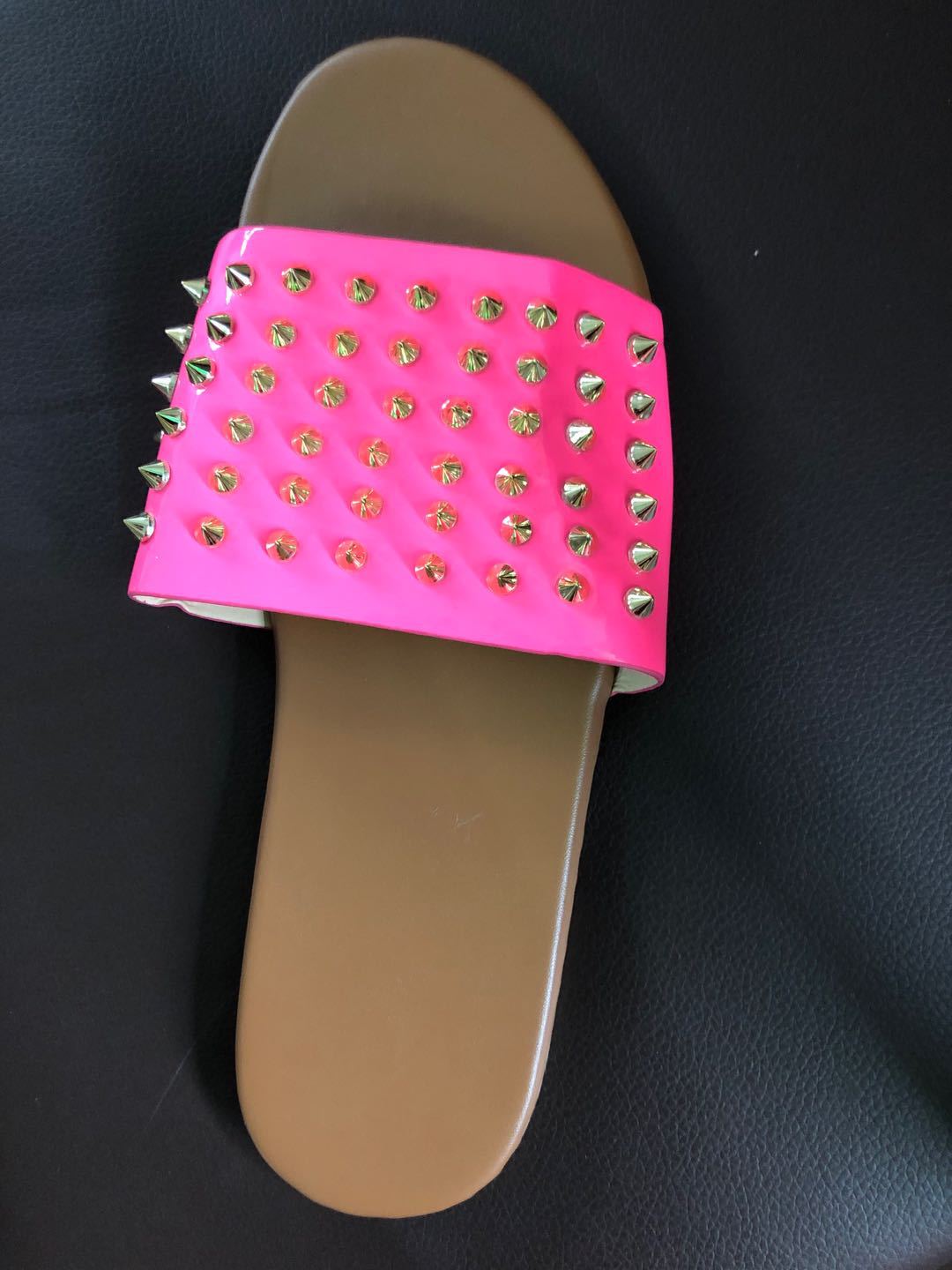 凉鞋女2020新款欧美凉鞋拖鞋钉子鞋 sandals slipper 9030