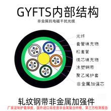 GYFTS光缆 GYFTS-4B1四芯单模钢铠装光缆 室外铠装非金属光缆