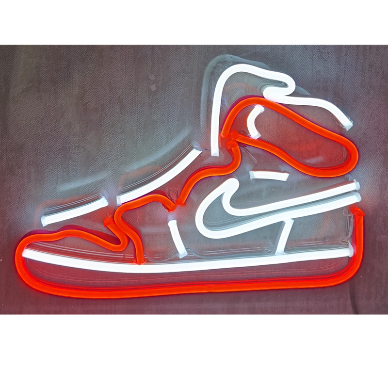 订鞋店铺led霓虹灯带造型定制发光字柔性灯带条制作灯箱logo图案