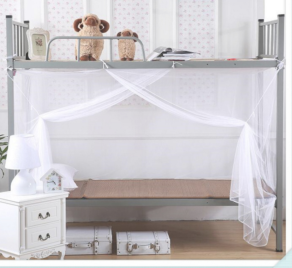 厂家直供宿舍上下铺学生蚊帐 单人床防尘蚊帐 免安装单门方顶蚊帐