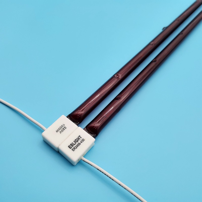 石英卤素红宝石防眩目红外线加热灯管220v1000w525mm