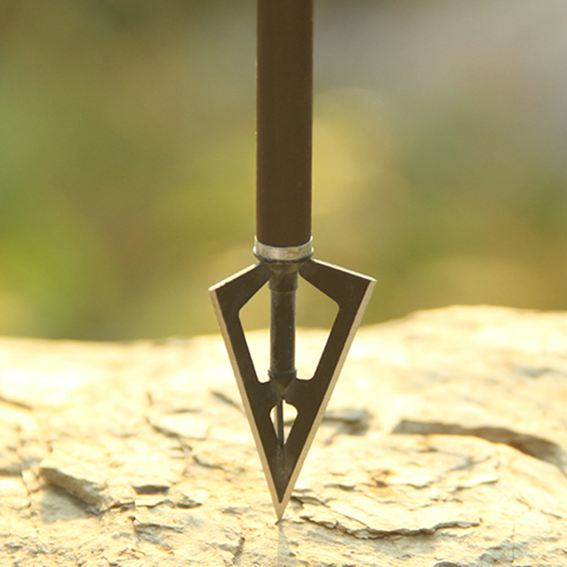 跨境批发户外猎箭头黑寡妇金属黑色箭头6.2mm通用螺纹用于碳素箭