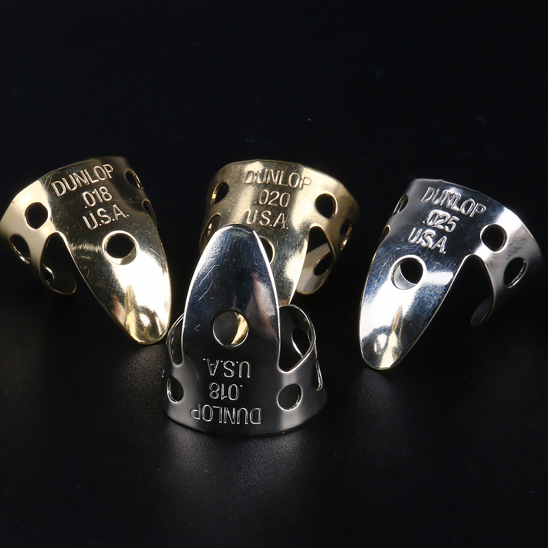 邓禄普吉他食指指套义甲指套 金属黄铜镍银33r/37r手护甲指弹拨片