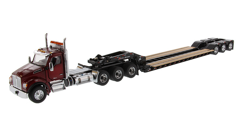 dm 1/50 kenworth t880 tractor trailer美式拖车拖板车模型71061