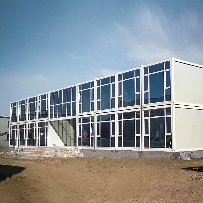 厂家直销住人二层楼集装箱打包箱房移动式工地房屋集装箱房子