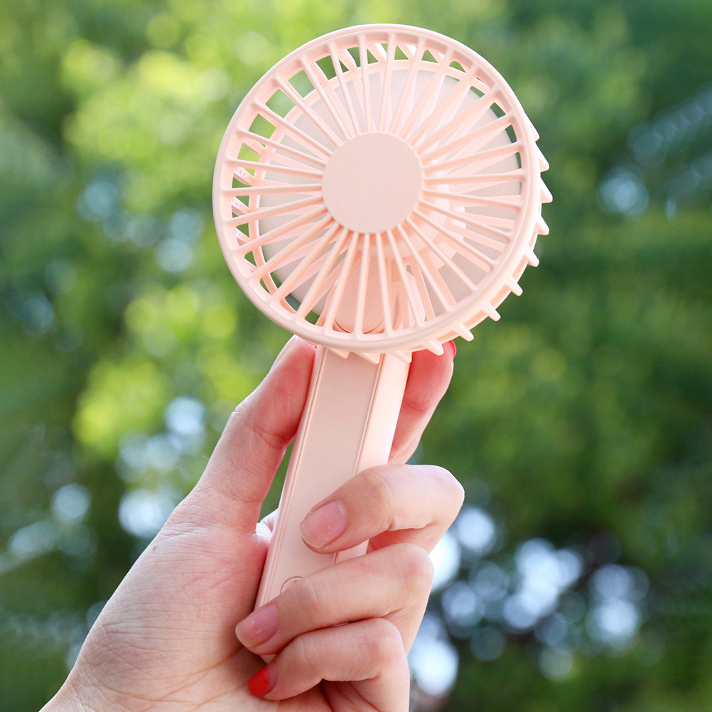 t usb手持小风扇便携式户外手持三档静音迷你折叠风扇桌面风扇
