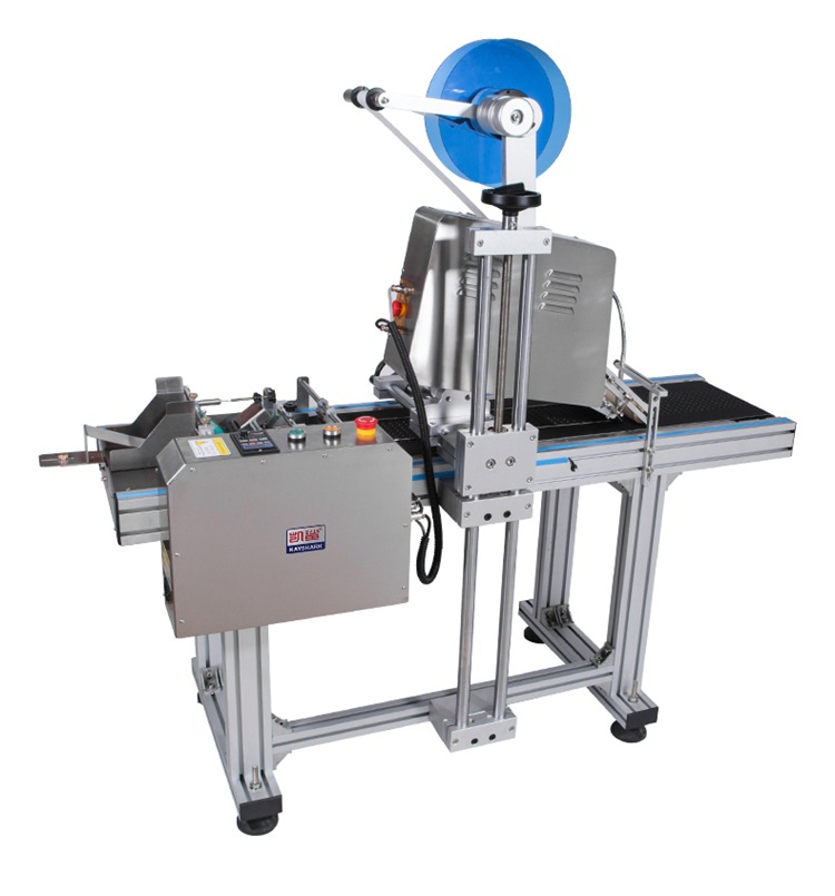 全自动平面贴标机 盒子纸箱卡片条码不干胶标签卡片贴标机一体机