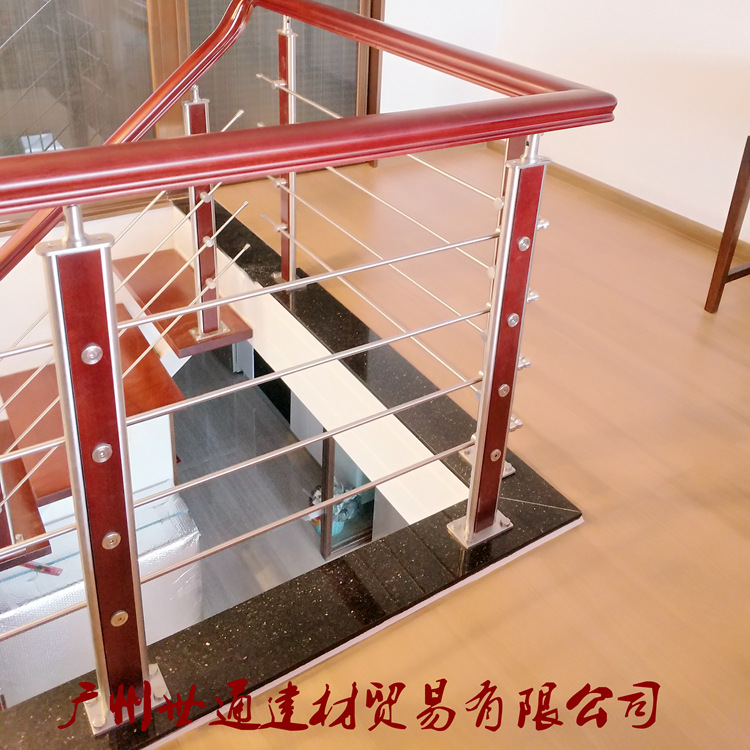 室内复式楼梯 钢木方管直梁楼梯 木楼梯踏步板 牢固爬