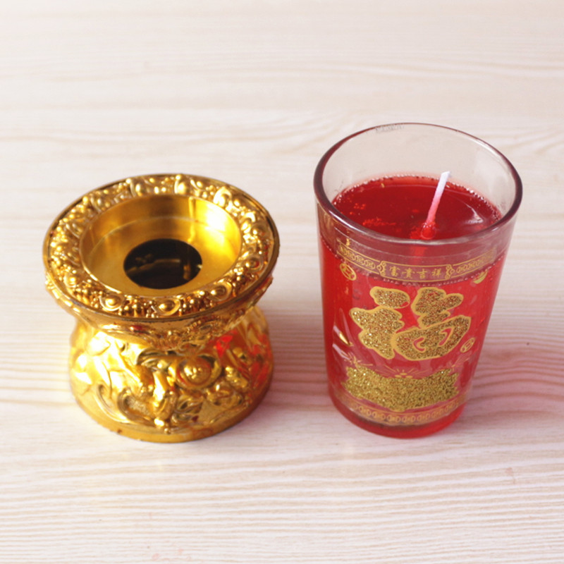 包邮保发堂3号水晶蜡烛祈福烛长明烛礼佛喜事无烟防风红烛礼佛烛