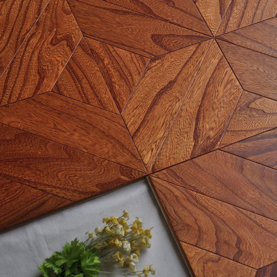 广州格林韦圣 榆木多层实木复合拼花地板 地热耐磨15mm 厂家直供