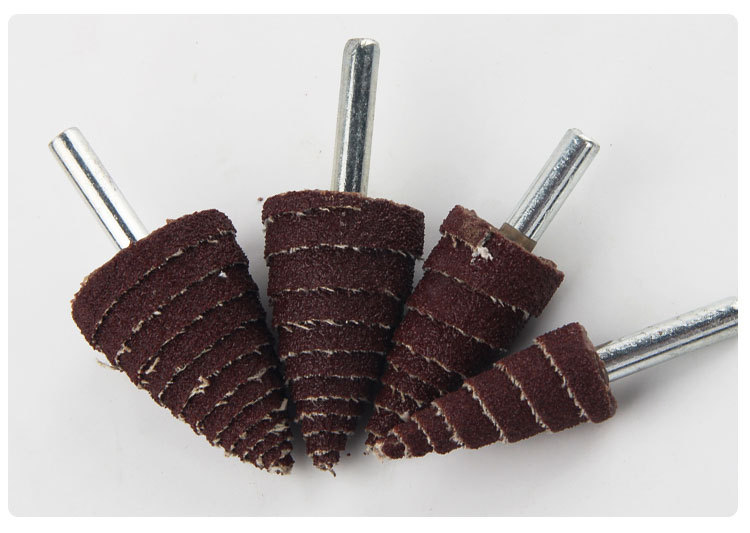 锥形砂布磨头 带柄螺旋磨头 金属打磨抛光磨头 尖头磨头 厂家直销