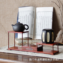 小博古架摆件展示架工艺品实木多宝阁茶壶展示架