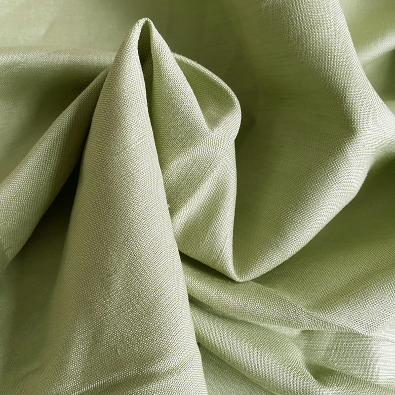 亚麻人棉交织面料 亚麻粘交织 麻棉服装布料 棉麻布 衬衫厂家直销